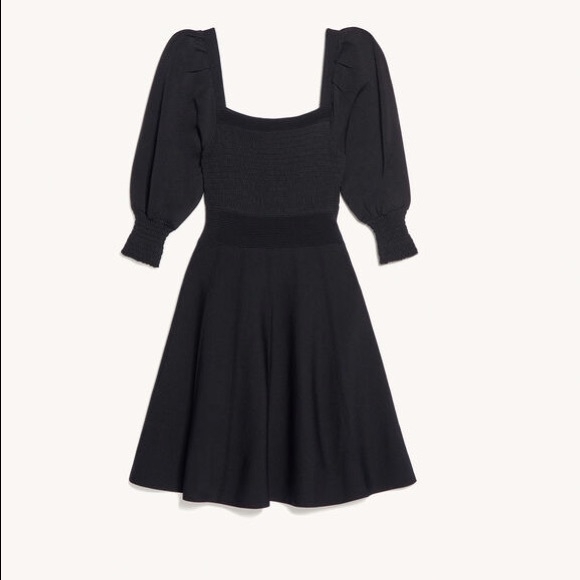 Sandro Black Puff Sleeve Dress - Picture 2 of 16